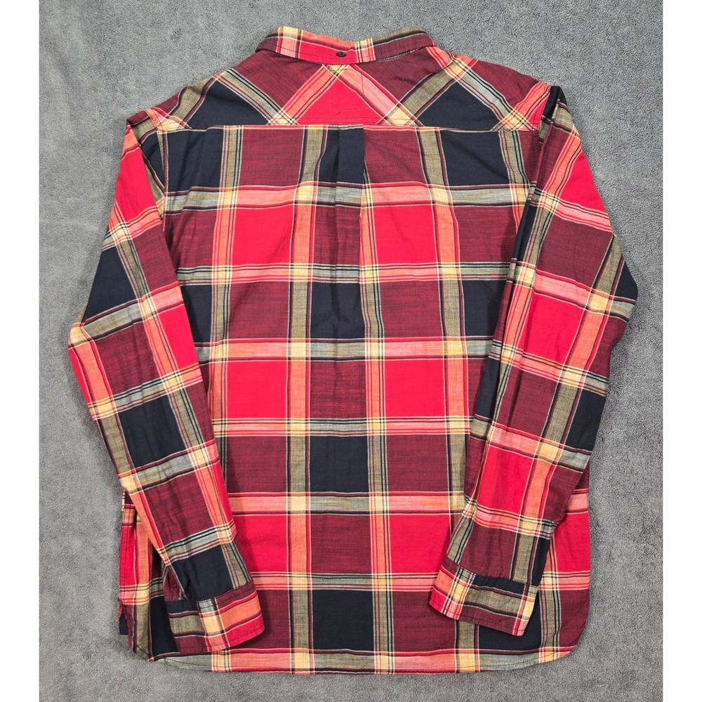 Levis Button Down Shirt Mens XXL Red Black Plaid 3LDLW1551 Excellent Long Sleeve - Picture 14 of 16